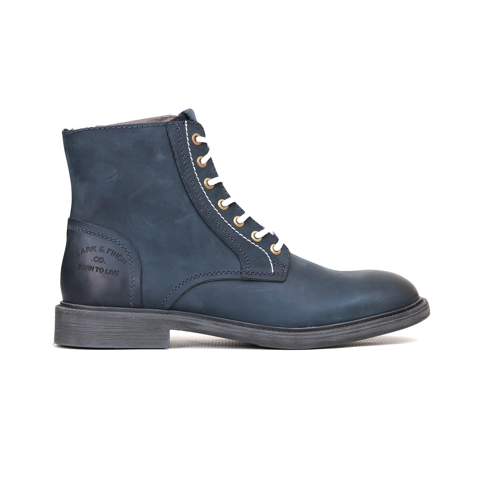 Mens navy boots hotsell