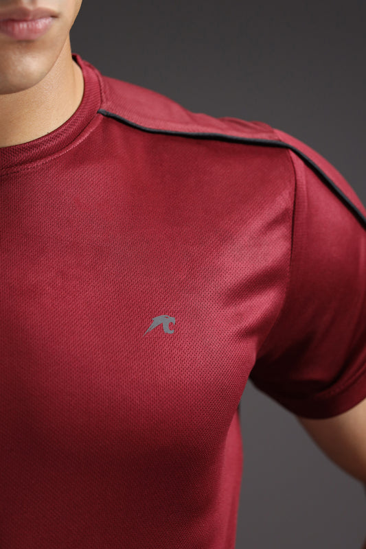 Activewear Contrast Piping Tee