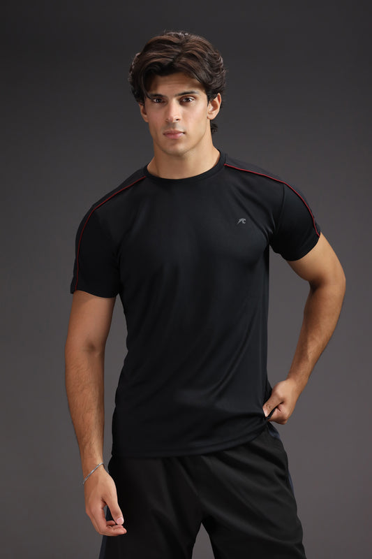 Activewear Contrast Piping Tee