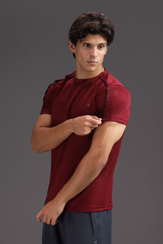 Activewear Contrast Piping Tee